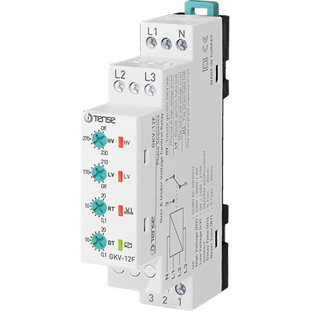 过压控制继电器 - GKV-12F - Tense Electronic - 欠压 / 相位顺序 / DIN导轨