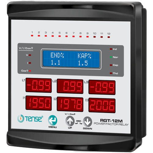 三相无功功率控制器 - RGT-12M - Tense Electronic - 带万用表 / 12级