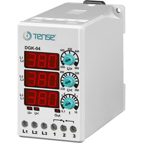 过压控制继电器 - DGK-04 - Tense Electronic - 欠压 / DIN导轨 / 数字