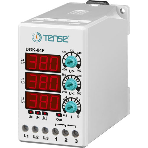 过压控制继电器 - DGK-04F  - Tense Electronic - 欠压 / 相位顺序 / DIN导轨