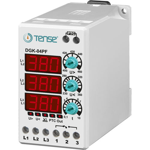 欠压监控继电器 - DGK-04PF - Tense Electronic - 过压 / DIN导轨 / 数字