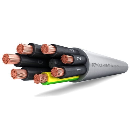 供电用电缆 - FLEXTEL 140 H05VV5-F CNOMO - Top Cable - 防油 / 防火 / 多股