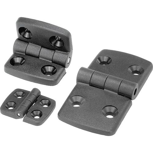 扁平铰链 - K0435 series - HEINRICH KIPP WERK GmbH & Co. KG - 热塑性塑料 / 不锈钢 / 加固型