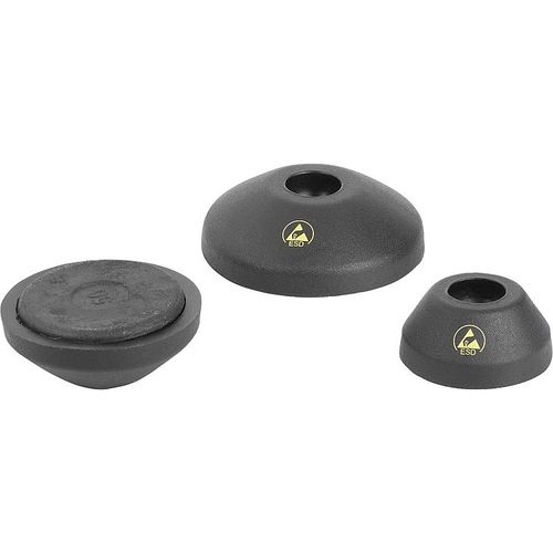 机器脚座 - K0415 series - HEINRICH KIPP WERK GmbH & Co. KG - 弹性材料 / 防滑 / 旋转