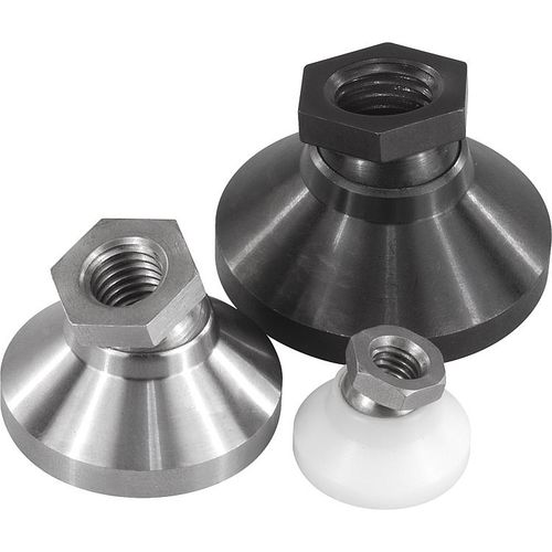 机器脚座 - K0395 series - HEINRICH KIPP WERK GmbH & Co. KG - 钢 / 弹性材料 / 不锈钢