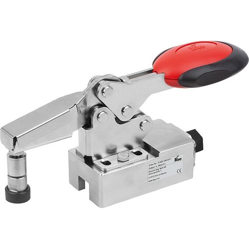 卧式铰接夹 - K1463 series - HEINRICH KIPP WERK GmbH & Co. KG - 不锈钢 / 带安全互锁