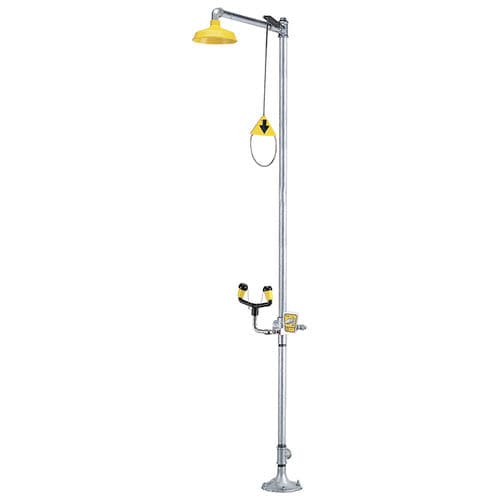 落地工业淋浴器 - 01050205 series - ENCON SAFETY PRODUCTS INC. - 带洗眼器 / 室内