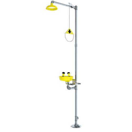 落地工业淋浴器 - 01050251 series - ENCON SAFETY PRODUCTS INC. - 带洗眼器 / 室内