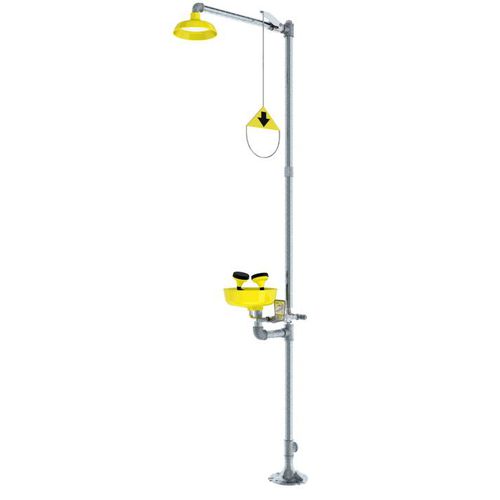 落地工业淋浴器 - 01050260 series - ENCON SAFETY PRODUCTS INC. - 带眼部/面部喷淋器 / 室内