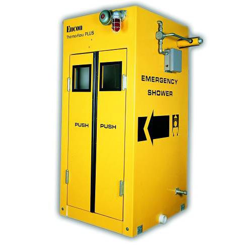 落地清洗间 - Therma-Flow® Plus - ENCON SAFETY PRODUCTS INC. - 带眼部/面部喷淋器