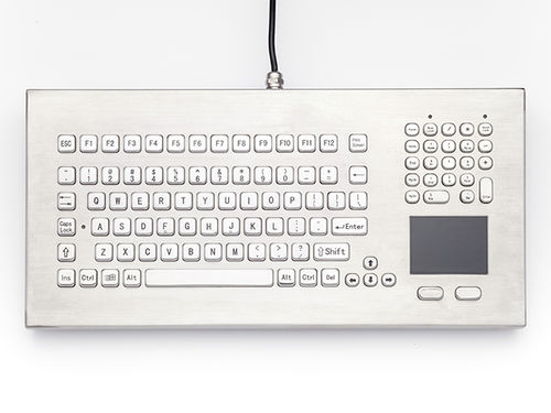 台式键盘 - DT-102-XXX-AT0 - IKEY Industrial Peripherals - 带触摸板 / 工业 / 不锈钢