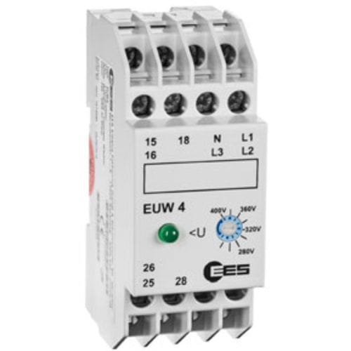 欠压监控继电器 - EUW 4 series - Elektra Elektronik GmbH & Co. Störcontroller KG - 功率 / 三相 / DIN导轨