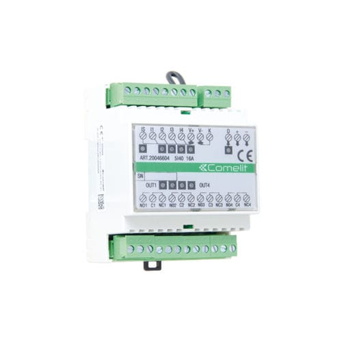 4路继电器输出I/O模块 - 20046604 - Comelit - DIN导轨