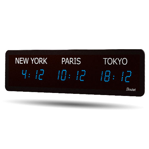 多时区时钟 - World Style - BODET TIME SPORT - LED / 室内 / 数字