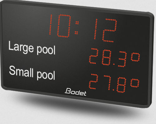 LED式显示屏 - Aquastyle - BODET TIME SPORT - 7分区 / 用于温度测量 / 密封