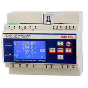 监控分析仪 - PFNK6-1Q5D9-F21 KILO NET D6 PQ WEB LOG 16 FULL - ELECTREX - 用于电网 / 电能质量 / 功率
