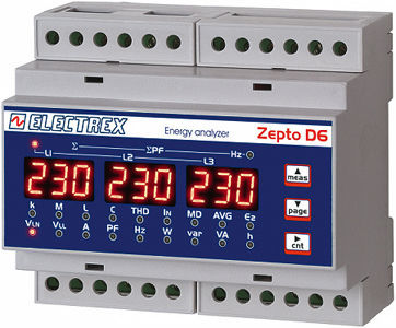 电网分析仪 - PFA8611-12 ZEPTO D6 - ELECTREX - 用于三相电力系统 / 用于单相电力系统 / 电能质量
