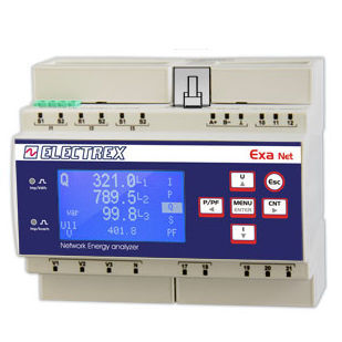电网分析仪 - PFNE6-1H509-A10 EXA NET D6 H WEB LOG 8 CHARTS - ELECTREX - 功率 / 能量 / DIN导轨