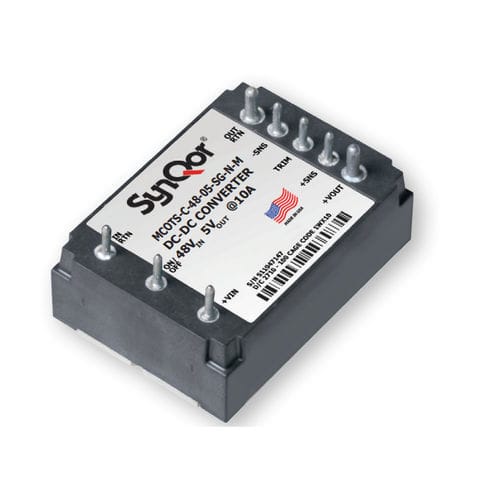 DC/DC变流器 / 调节 - Mil-COTS 48 V - SYNQOR - 电路板 / 单输出 / 开关式