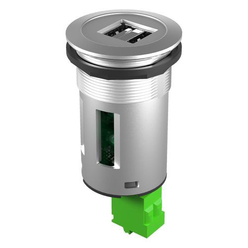 供电连接器 - KOMBITAST®-R-JUWEL KRJM_2USB_A_5V - Georg Schlegel GmbH & Co. KG - USB / 圆形 / 插座