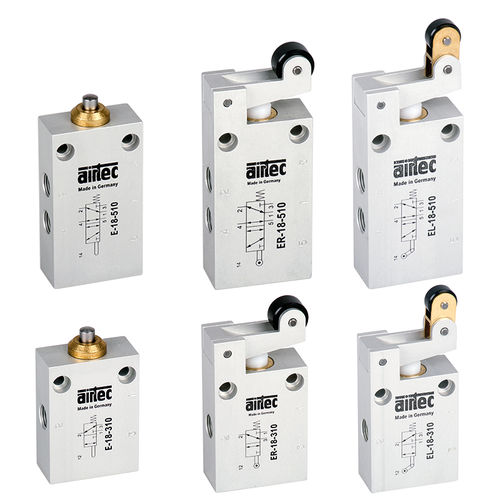 机械控制气动分配器 - E-18 series - AIRTEC Pneumatic - 阀式 / 滚轮式 / 2位3通型