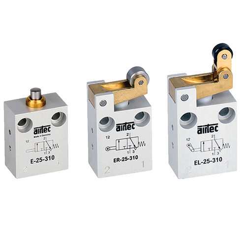 线轴气动分配器 - E-25 series - AIRTEC Pneumatic - 杠杆 / 滚轮式 / 机械控制