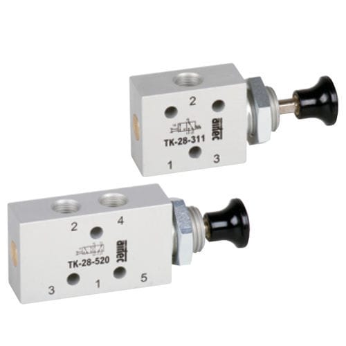 手动操控气动分配器 - TK-28 series - AIRTEC Pneumatic - 线轴 / 机械控制 / 回动弹簧式