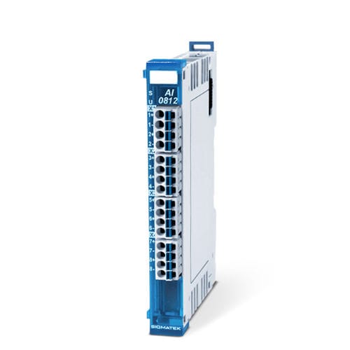 模拟输入模块 - AI 0812 - SIGMATEK GmbH & Co KG - 8路模拟输入 / 温度 / DIN导轨