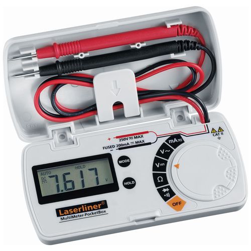 数字万用表 - MultiMeter-PocketBox - Laserliner - 袖珍型 / cat II