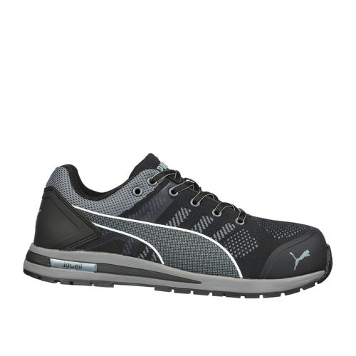 防滑安全鞋 - ELEVATE KNIT BLACK LOW - PUMA SAFETY SHOES - 耐热 / 放电 / 微纤维