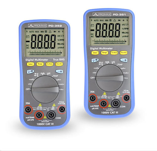 数字万用表 - PD-350, PD-351, PD-352 - PROMAX ELECTRONICA - 手持式 / 1000 V / 20 A
