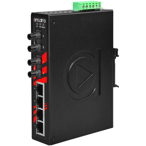 非管理型以太网交换机 - LNX-0602-ST-M-T - Antaira Technologies - 6 端口式 / DIN导轨 / 壁挂安装