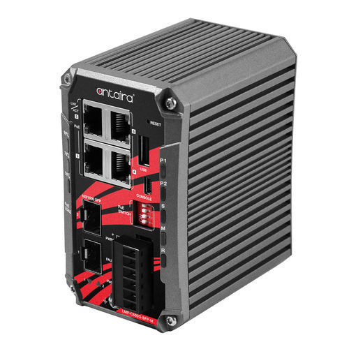 管理型以太网交换机 - LMP-C602G-SFP-bt-T-V2 - Antaira Technologies - 6 端口式 / 3 级 / 千兆以太网