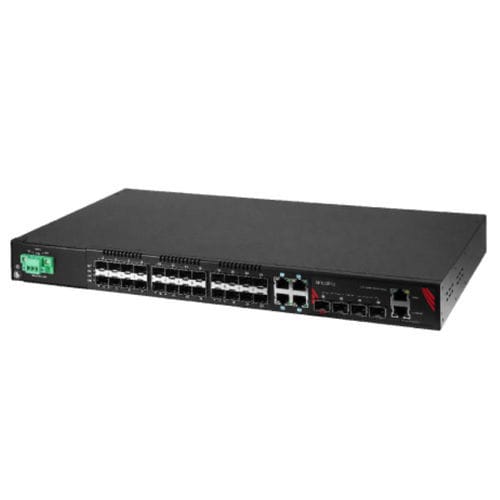 管理型以太网交换机 - LMX-3228G-10G-SFP-DC - Antaira Technologies - 32端口 / 千兆以太网 / 千兆