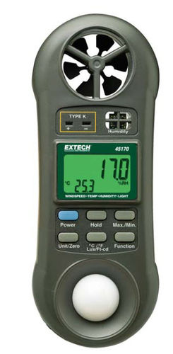 多功能环境检测仪：温度、风速、相对湿度、光照度 - 45170 - Extech