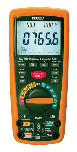 数字万用表 - MG300 - Extech - 手持式 / 1000 V / 10 A