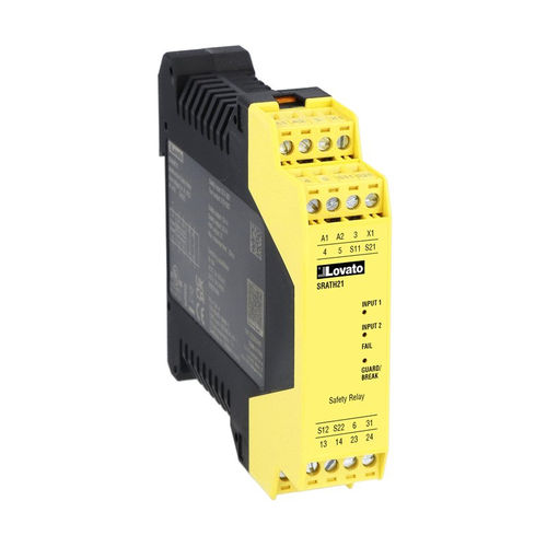 双手操控安全监控继电器 - SR series - LOVATO ELECTRIC - 2NO / 1PNP / 24Vdc