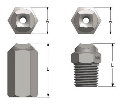 气体喷嘴 - 0.091 - 0.688", max. 150 psi | SWSQ series - BEX - 喷雾 / 全锥形