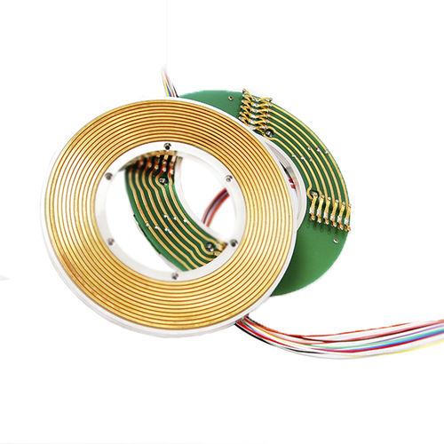 电动滑环 - LPK 060-0803-04S - JINPAT Electronics Co., Ltd. - 贯穿轴 / 2 件式 / 扁平