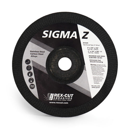 磨削砂轮 - Sigma Z - Rex-Cut Abrasives - 扁平 / 偏心轮毂式