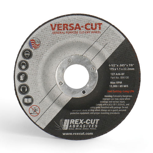 金属切削盘 - Versa-Cut - Rex-Cut Abrasives - 氧化铝 / 玻璃纤维增强
