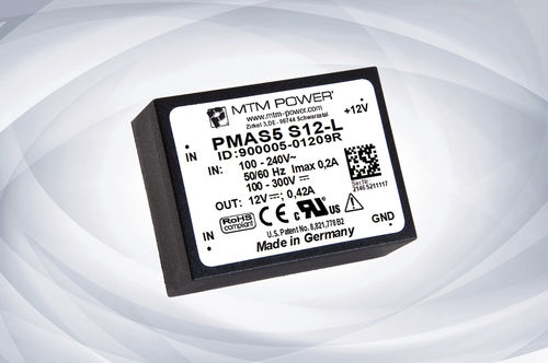 封装电源 - PMAS5 S series   - MTM Power Messtechnik Mellenbach GmbH - DC/DC / AC/DC / 单输出
