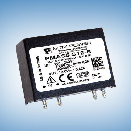 印刷电路板电源 - PMAS5 S3,3-S - MTM Power Messtechnik Mellenbach GmbH - AC/DC / 单输出 / CE