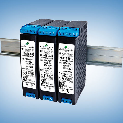 DIN导轨电源 - HSA15 T512 - MTM Power Messtechnik Mellenbach GmbH - AC/DC / 三输出 / 工业用途