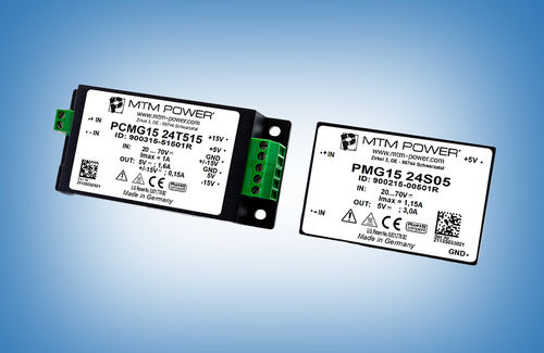 DC/DC变流模块 / 绝缘 - PMG15 24S05 - MTM Power Messtechnik Mellenbach GmbH - 电路板 / 机箱式 / 工业