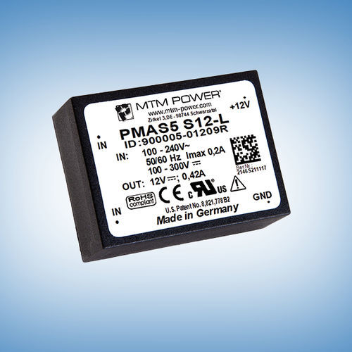 印刷电路板电源 - PMAS5 S12-L - MTM Power Messtechnik Mellenbach GmbH - AC/DC / 单输出 / CE