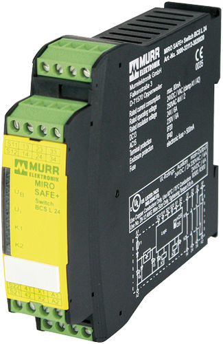 紧急制动安全监控继电器 - MIRO SAFE+ SWITCH BCS L 24  - MURRELEKTRONIK/德国穆尔 - DIN导轨