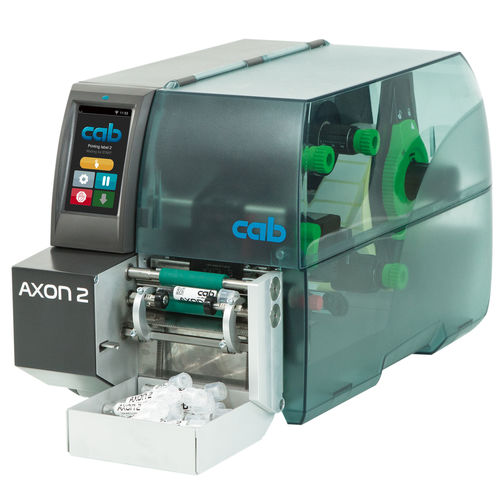 半自动贴标机 - AXON 2 - cab Produkttechnik GmbH & Co KG - 用于试剂瓶 / 缠绕式 / 用于制药业