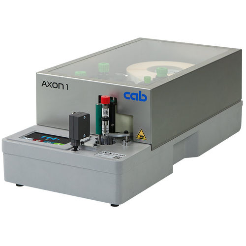热转印印刷贴标机 - AXON 1  - cab Produkttechnik GmbH & Co KG - 用于管道 / 单色 / 触摸屏控制