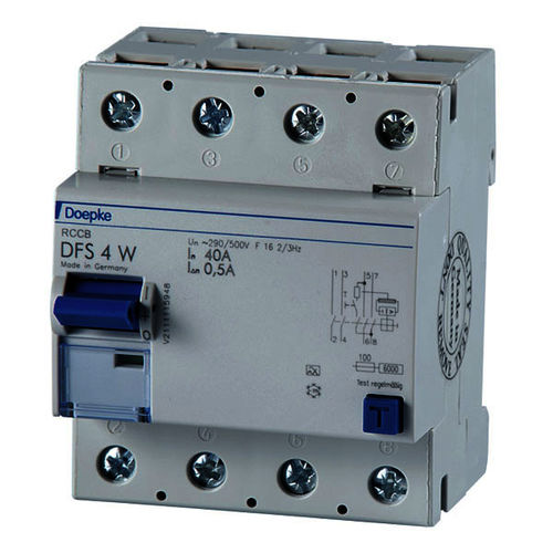 差分断路器 - FS 4 W 040-2/0,50-AC 16 2/3 - Doepke Schaltgeräte GmbH - 交流 / 4极 / 自动